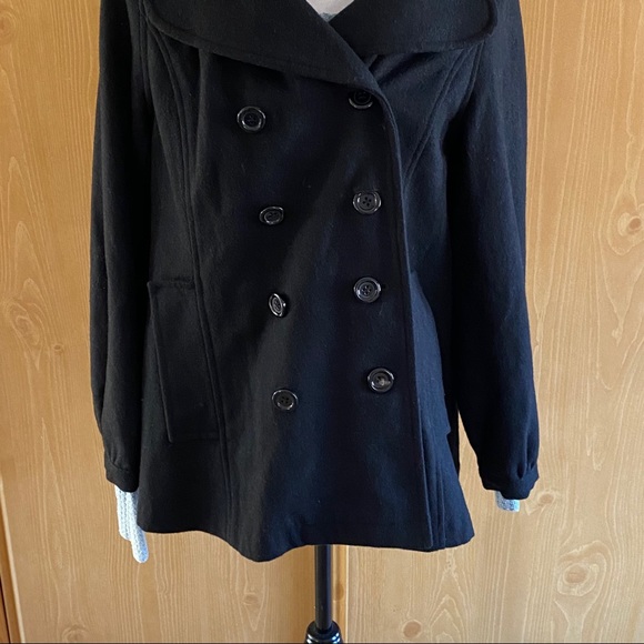 UO Kimchi Blue • Hooded Swing Peacoat Jacket - Picture 5 of 9